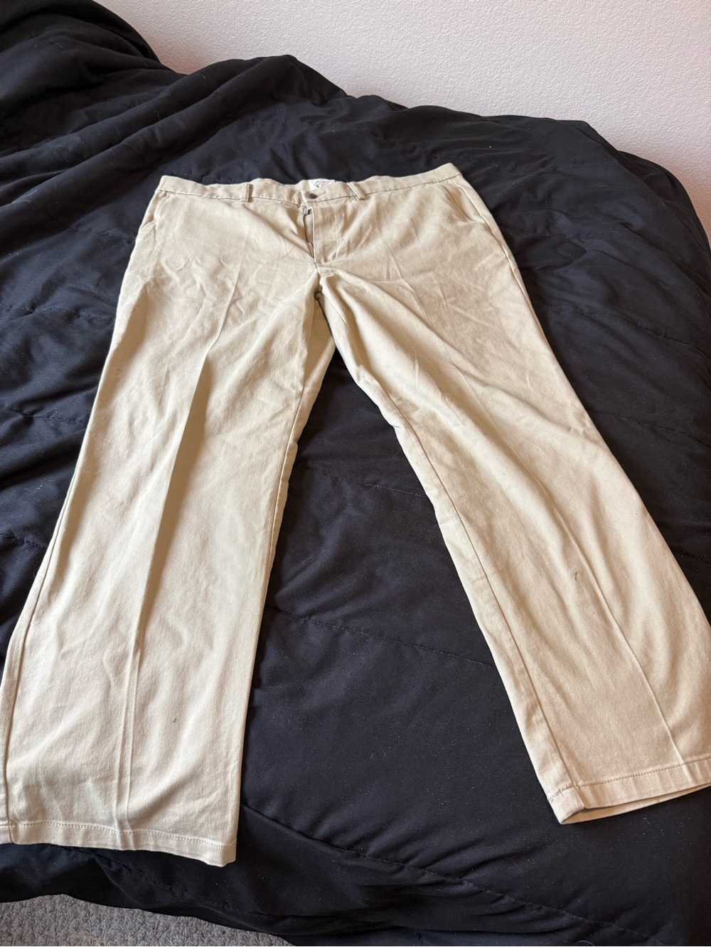 St. John's Bay Men's Straight-Leg Khaki Pants in Tan